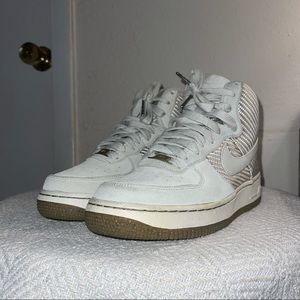 Light Grey Nike Air Force 1 Hightop Sneakers